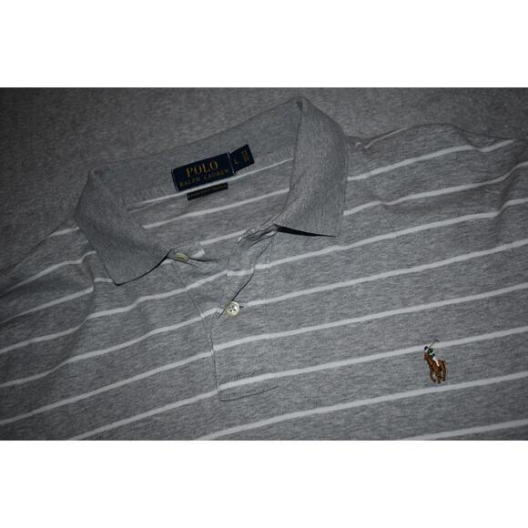 Polo Ralph Lauren Golf Polo Shirt Mens Size Large Classic Gray Pima Soft Touch - Picture 4 of 6